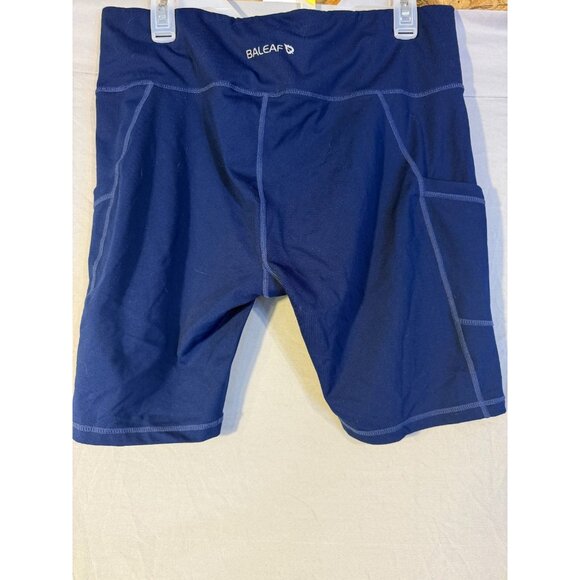 Baleaf Navy Bike Biker SHorts Pockets Workout Womens Plus Size 2XL 2X - Picture 3 of 3